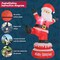 Christmas Inflatable Santa Outdoor Decorations, 5FT Rotating Blow Up Santa Claus Yard Inflatable with Build in LEDs for Christmas Yard Indoor Outdoor Garden Lawn Winter Decorations
